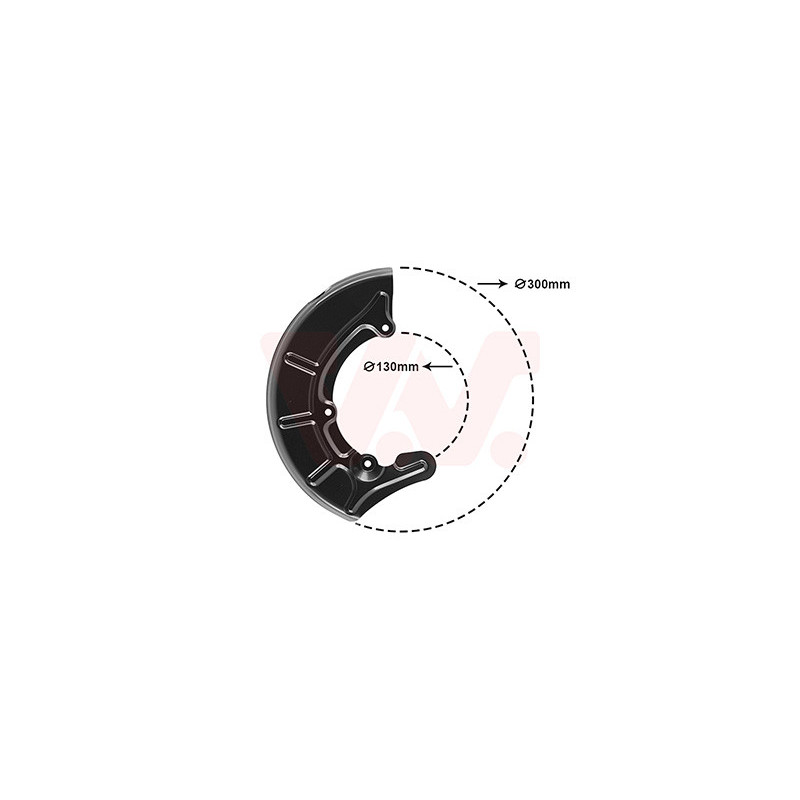 Protection disque frein avant gauche pour diamètre du disque de frein [mm]  280