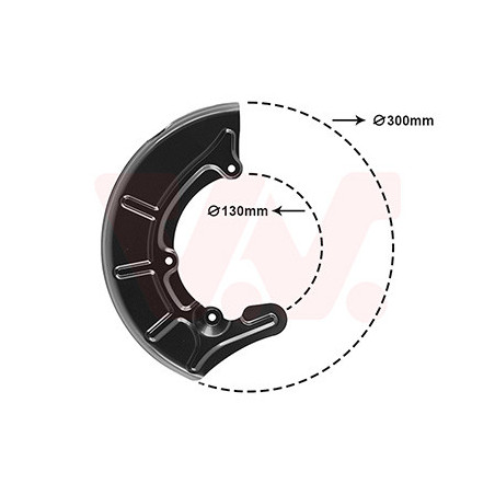 Protection disque frein avant gauche pour diamètre du disque de frein [mm]  280