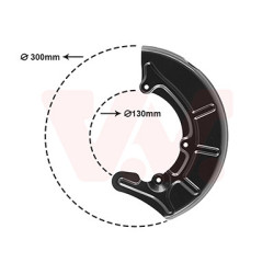 Protection disque frein avant droit pour diamètre du disque de frein [mm]  280