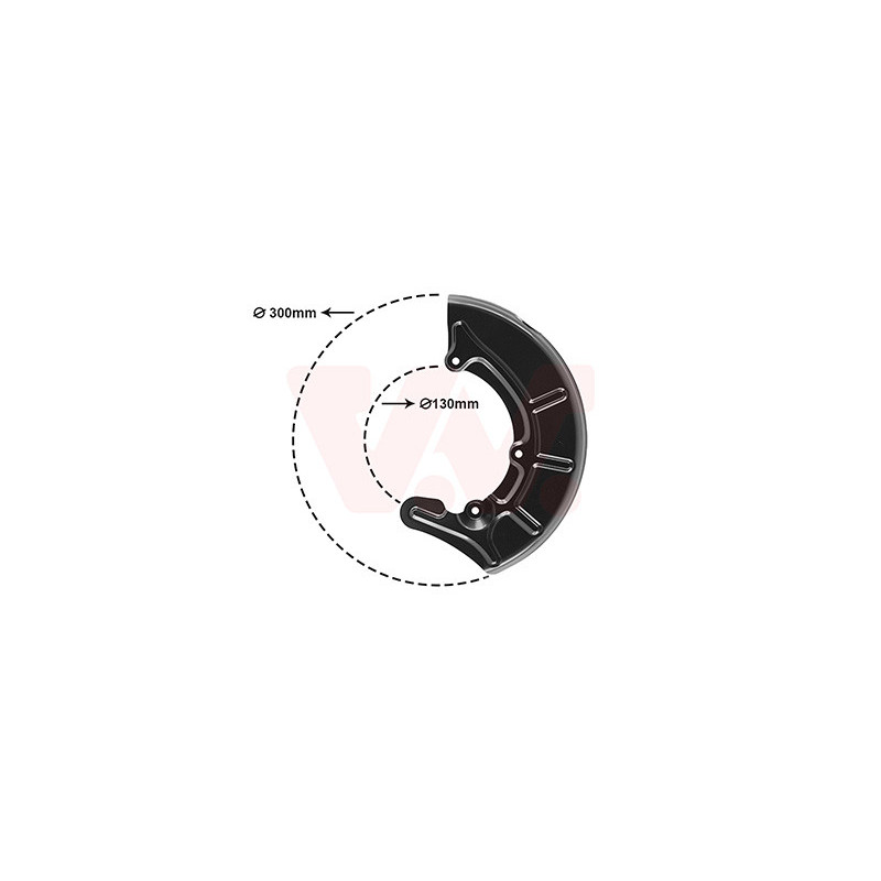 Protection disque frein avant droit pour diamètre du disque de frein [mm]  280