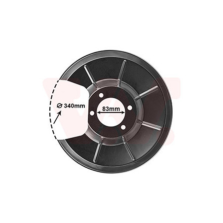 Protection disque frein arrière gauche pour diamètre du disque de frein [mm]  302