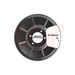 Protection disque frein arrière droit pour diamètre du disque de frein [mm]  302