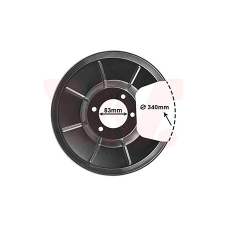 Protection disque frein arrière droit pour diamètre du disque de frein [mm]  302