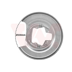 Protection disque frein arrière gauche ou droit pour diamètre du disque de frein [mm]  330