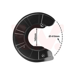 Protection disque frein avant droit pour diamètre du disque de frein [mm]  355