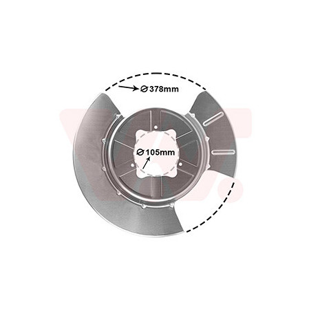 Protection disque frein arrière gauche pour diamètre du disque de frein [mm]  365