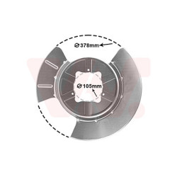 Protection disque frein arrière droit pour diamètre du disque de frein [mm]  365