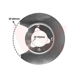 Protection disque frein arrière droit pour diamètre du disque de frein [mm]  365