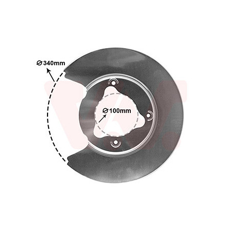 Protection disque frein arrière droit pour diamètre du disque de frein [mm]  365