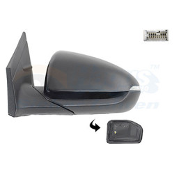 Rétroviseur électrique complet gauche 10pin primer chauffant rabattable électriquement avec éclairage inférieur