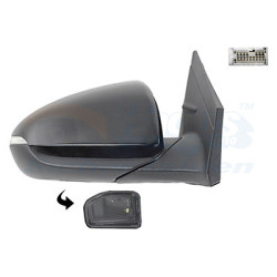 Rétroviseur électrique complet droit 10pin primer chauffant rabattable électriquement avec éclairage inférieur