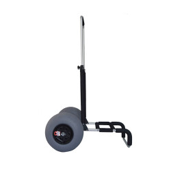 Alu paddleboard met ballonwielen ideaal voor zand