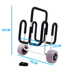 Alu trolley 2 paddle wielen lage druk speciaal strand