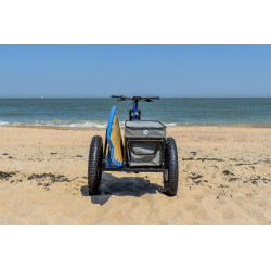 Remolque de bicicleta especial playa - ruedas fat bike