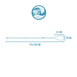 Paddle paddle met 3 segmenten