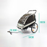 Anhänger 2 Kinder Alu 2in1 Fahrrad und Jogger