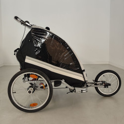 Remorque 2 enfants alu 2en1 vélo et jogger