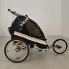 Rimorchio 2 bambini in alluminio 2in1 bici e jogger