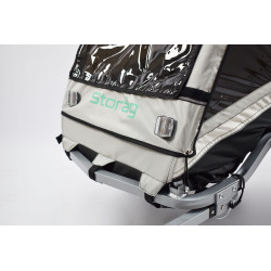 Rimorchio 2 bambini in alluminio 2in1 bici e jogger