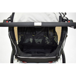 Rimorchio 2 bambini in alluminio 2in1 bici e jogger