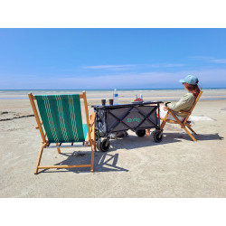 Tablette en aluminium pour chariot pliable STORAG – noir – 55 x 92.5cm