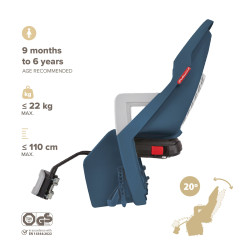 Kinderfietsstoeltje van 9 maanden tot 5 jaar achterbevestiging fietsframe - Polysport Guppy Maxi