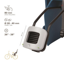 Seggiolino bici bambino da 9 mesi a 5 anni fissaggio posteriore telaio bici - Polysport Guppy Maxi