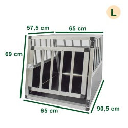 Gabbia rinforzata per cani taglia L 69 x 91 x 65 - 1 porta