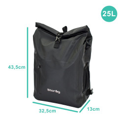 Sacoche Vélo waterproof 25L Storåg . Fonctions 3-en-1 – Sacoche Latérale pour Porte-Bagages, Sac à Dos & Sac à Bandoulière – 100