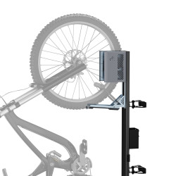 Support Vélo Vertical EasyLift Pivotant avec Assistance au Levage et Support de Chargeur E-Bike