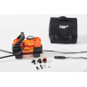 Pump'in TWIN - Mini-compresseur 12V bi-moteur avec accessoires. Alimentation 12V allume-cigare.