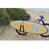 Soporte de surf para bicicleta con fijación en la tija del sillín