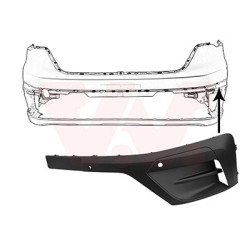 Moulure gauche de pare-choc avant 21   2 trous pour parkcontrol