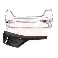 Moulure droite de pare-choc avant 21   2 trous pour parkcontrol