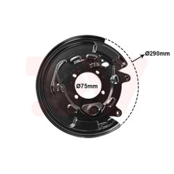 Protection disque frein arrière gauche pour diamètre du disque de frein [mm]  269