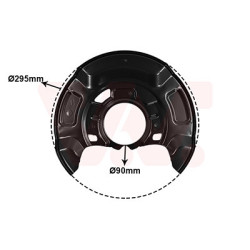 Protection disque frein avant gauche pour diamètre du disque de frein [mm]  258