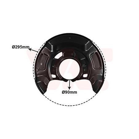 Protection disque frein avant gauche pour diamètre du disque de frein [mm]  258