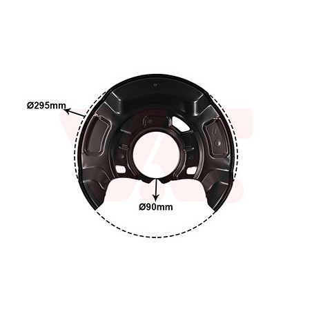 Protection disque frein avant droit pour diamètre du disque de frein [mm]  258