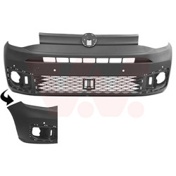 Pare-choc avant noir avec grille inférieure  4 trous pour parkcontrol