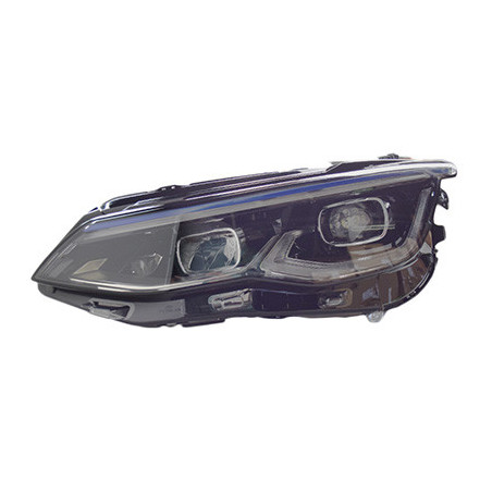 Phare double avant gauche led cadre  bleu avec feu de jour (led) pour véhicules avec feux-phares de virages