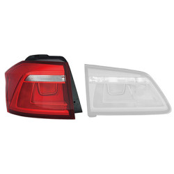 Feu arrière gauche sans partie éléctrique partie extérieure