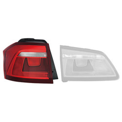 Feu arrière gauche sans partie éléctrique partie extérieure fumé