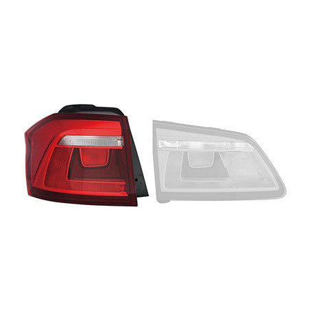 Feu arrière gauche sans partie éléctrique partie extérieure fumé