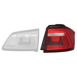 Feu arrière droit sans partie éléctrique partie extérieure fumé