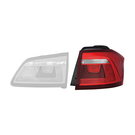 Feu arrière droit sans partie éléctrique partie extérieure fumé