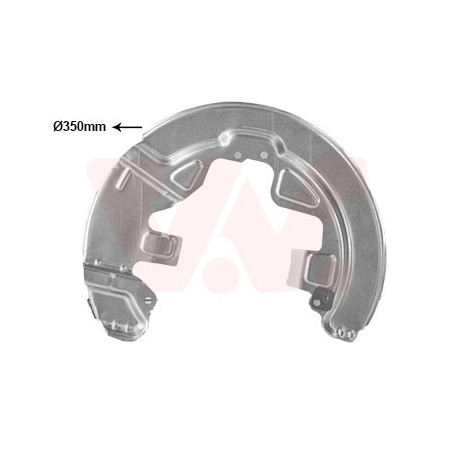 Protection disque frein avant gauche pour diamètre du disque de frein [mm]  300-316 pour dimension de jantes [pouces]  16-165