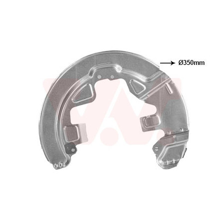 Protection disque frein avant droit pour diamètre du disque de frein [mm]  300-316 pour dimension de jantes [pouces]  16-165