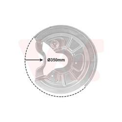 Protection disque frein arrière gauche pour diamètre du disque de frein [mm]  272