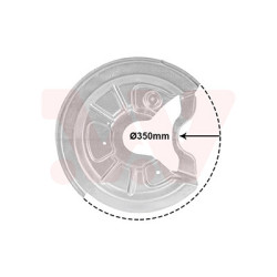 Protection disque frein arrière droit pour diamètre du disque de frein [mm]  272
