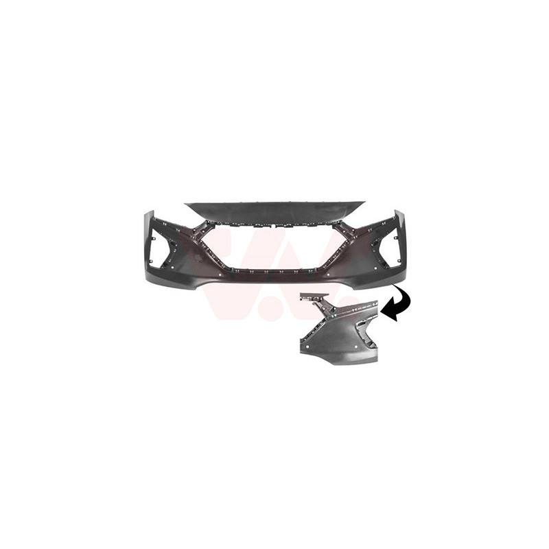 Pare-choc avant avec trous pour parkcontrol